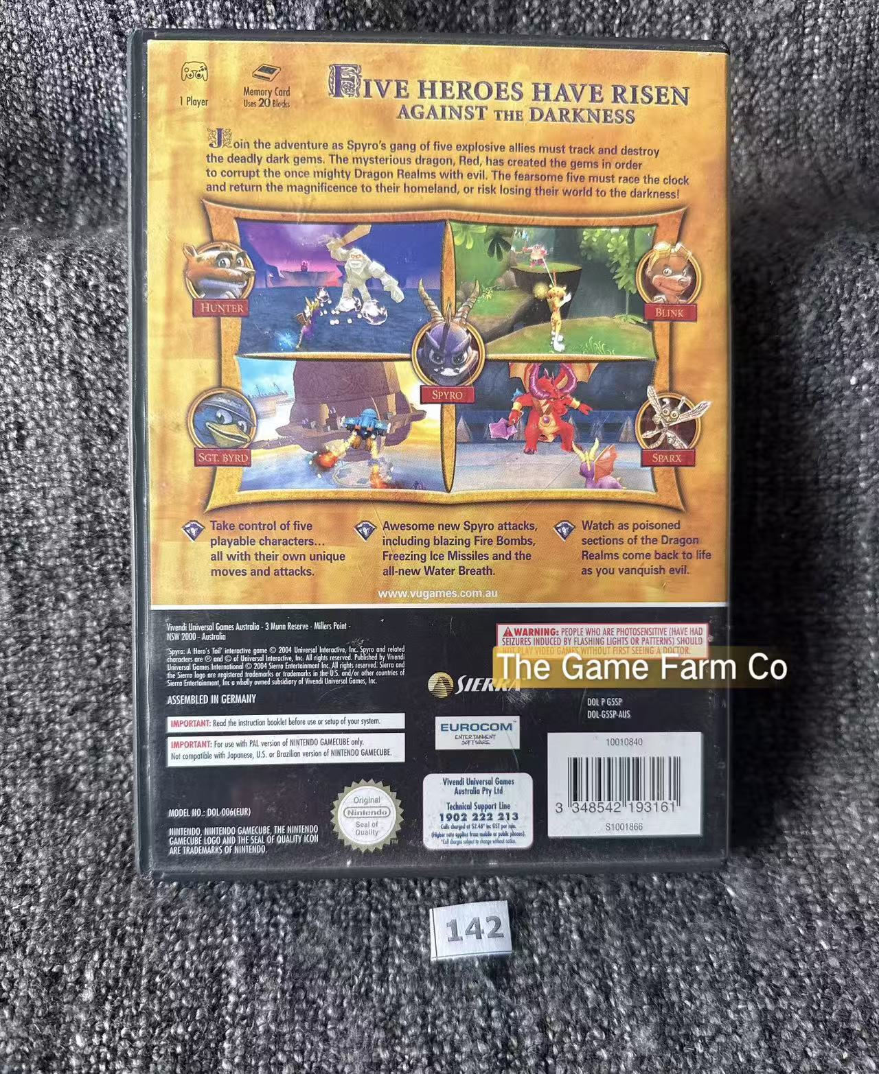 Spyro A Heros Tail (Nintendo GameCube) Complete CIB Manual PAL