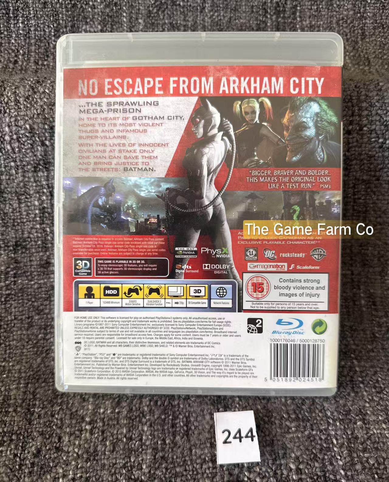Batman Arkham City Game - PS3 - Sony Playstation 3