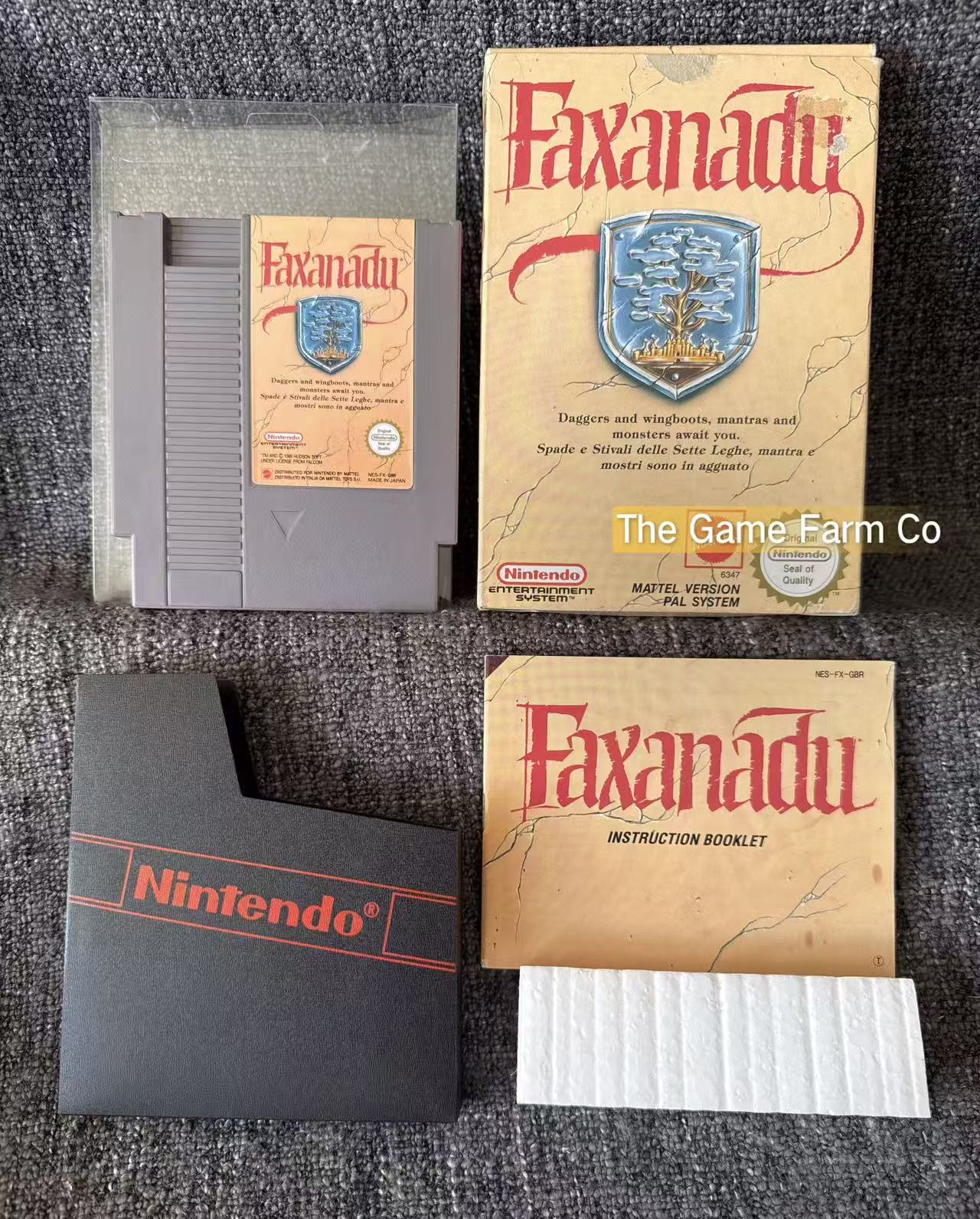 Faxanadu Boxed Game - Nes - Nintendo / Entertainment System - Pal Version