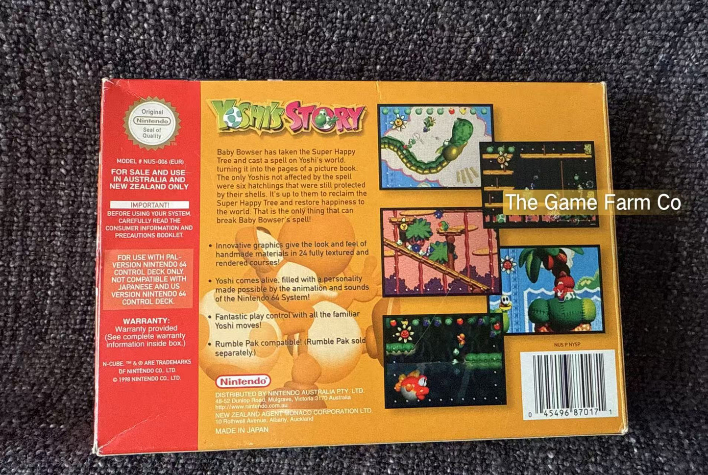 Yoshi's Story Game Boxed - Nintendo 64 / N64 - Pal Version