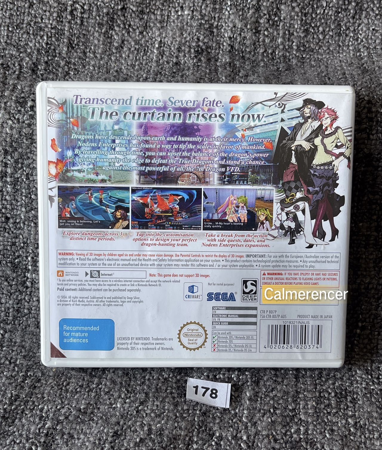 7th Dragon III Code VFD Game Nintendo 3DS