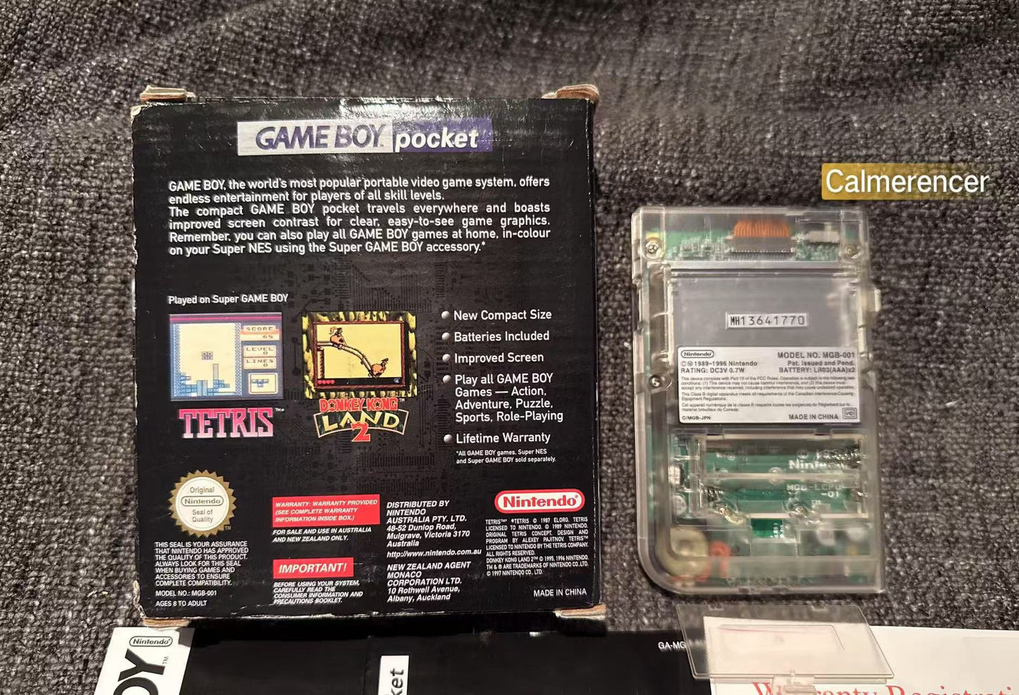 Nintendo Gameboy Clear Transparent Pocket Console Boxed in Excellent condition