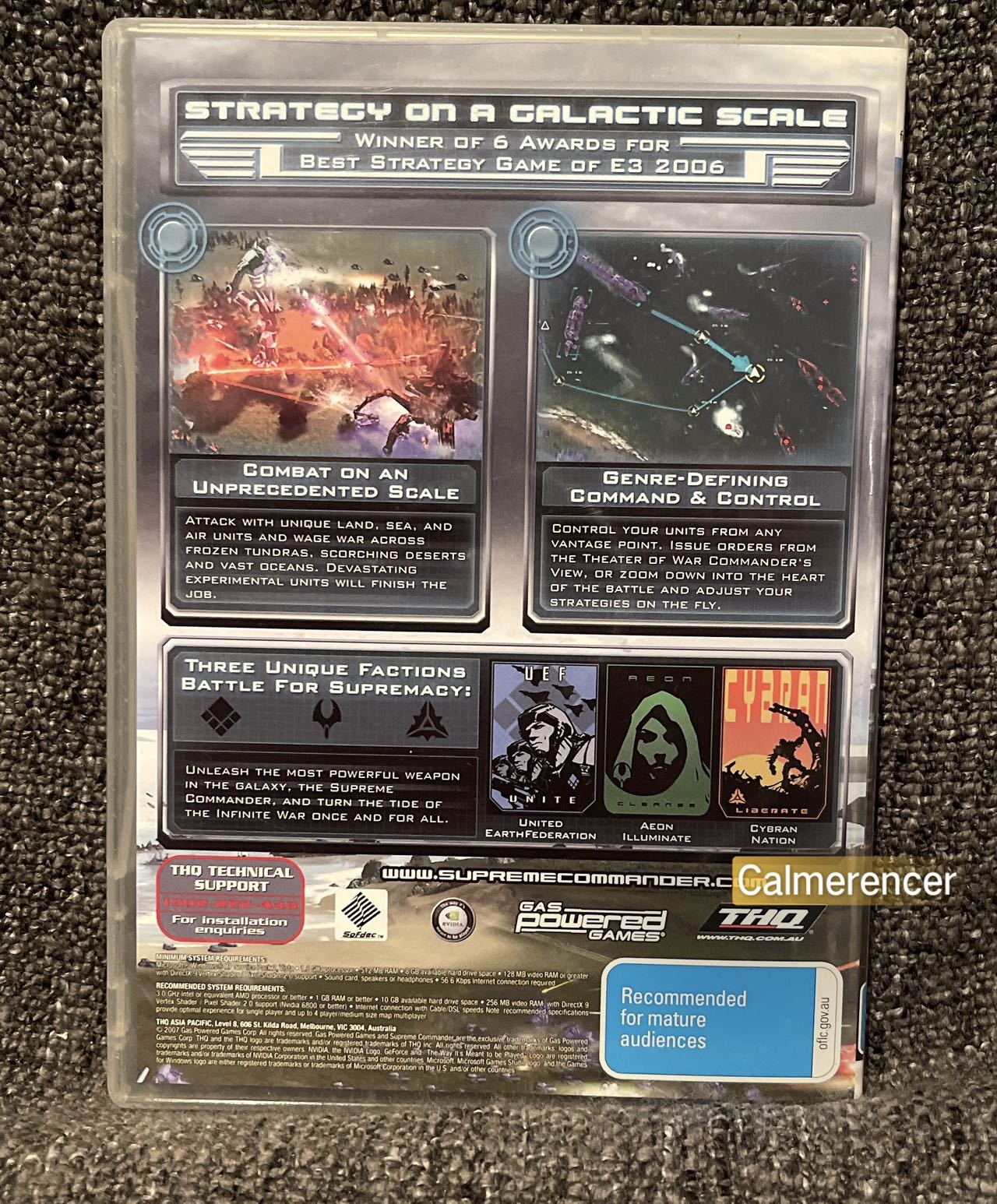 Supreme Commander Collectors edition Game - PC - CD ROM - Big Box