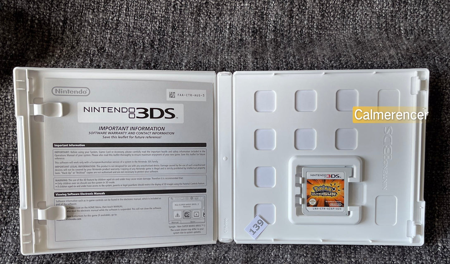 Pokemon Ultra Sun Game Nintendo 3DS