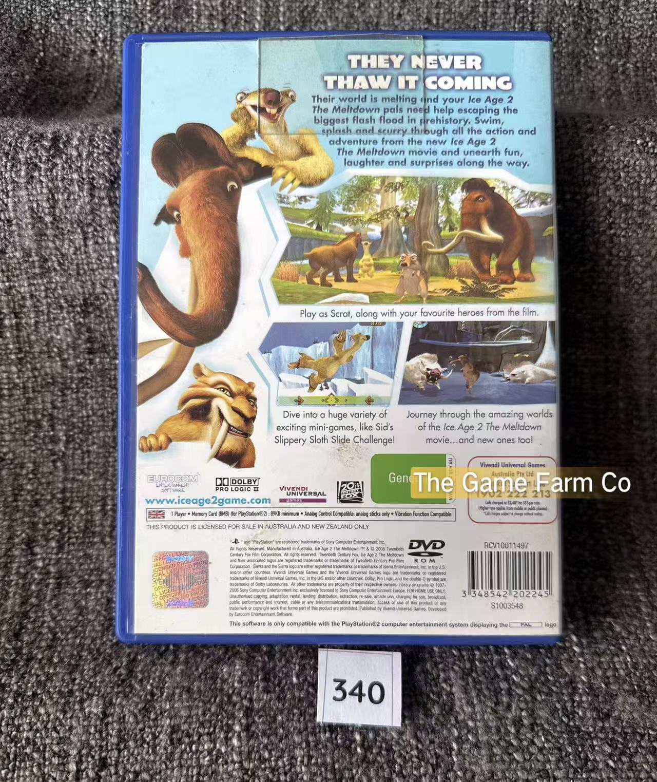 Ice Age 2 The Meltdown Game- Sony PlayStation 2 (PS2)