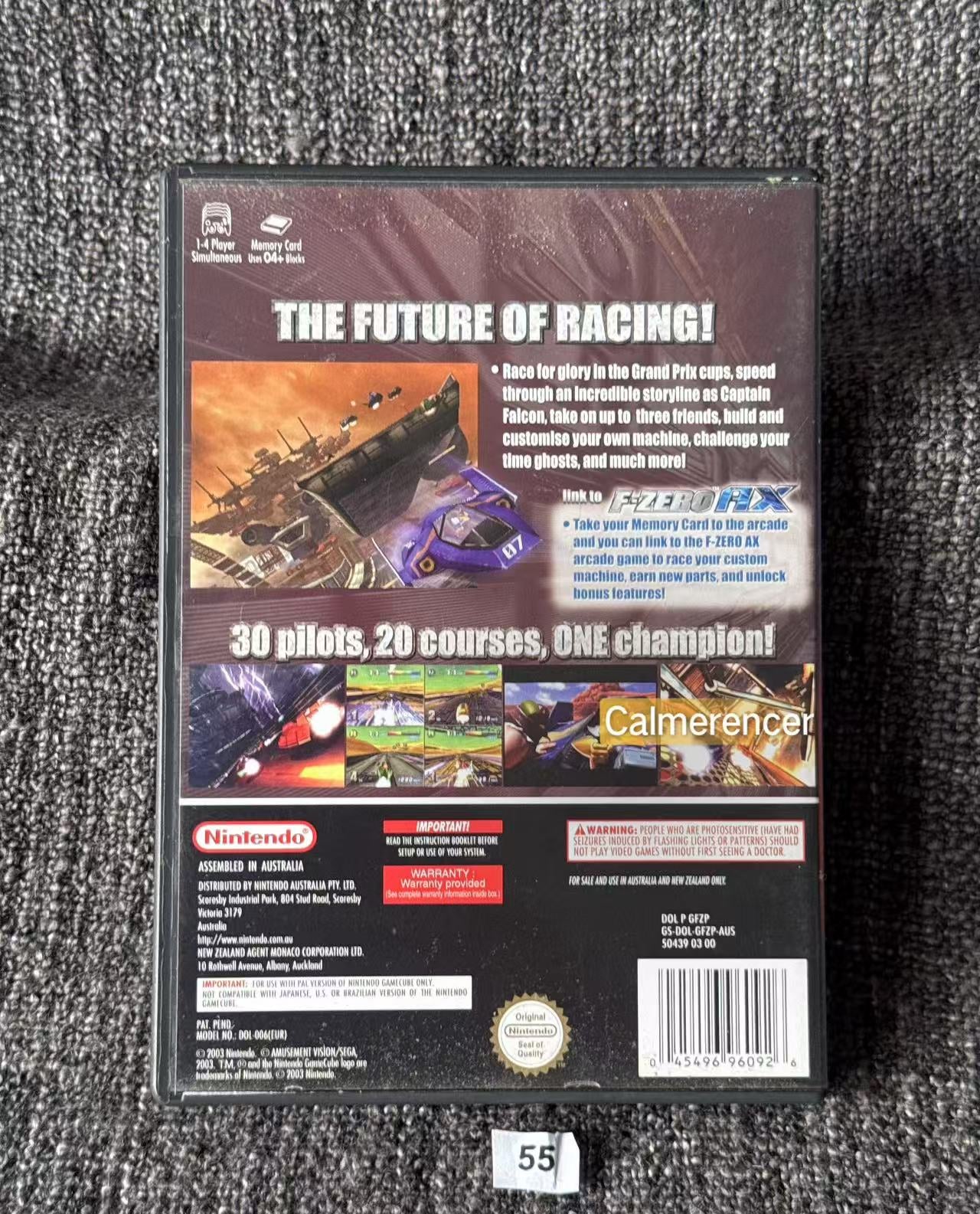 F-Zero GX  Case & Manual only - NO GAME - Nintendo Gamecube - Pal Version
