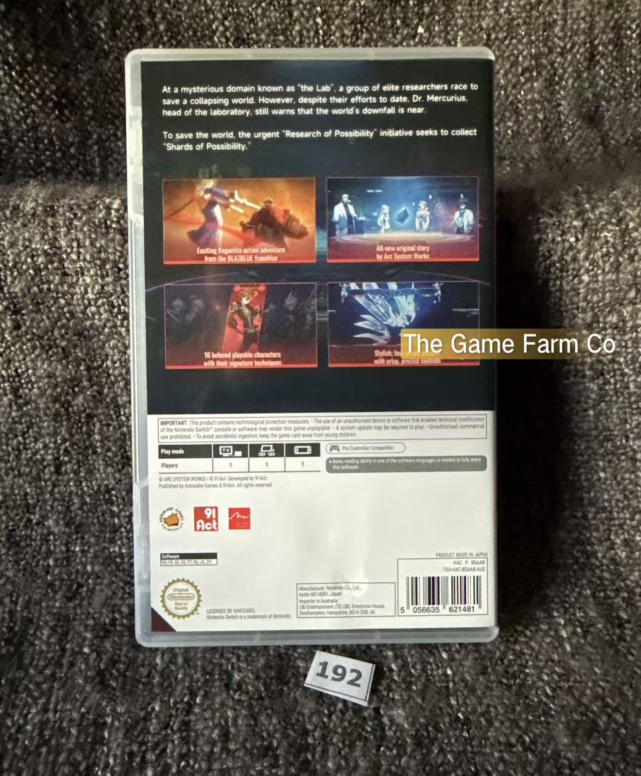 BlazBlue Entropy Effect X Deluxe Edition (Nintendo Switch, 2026) Complete Box CIB PAL