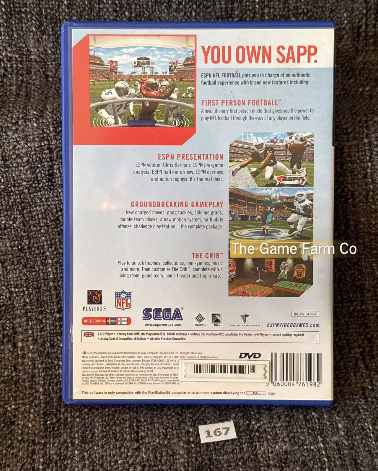 ESPN NFL Football PlayStation 2 Physical Game CIB PAL Tested Used