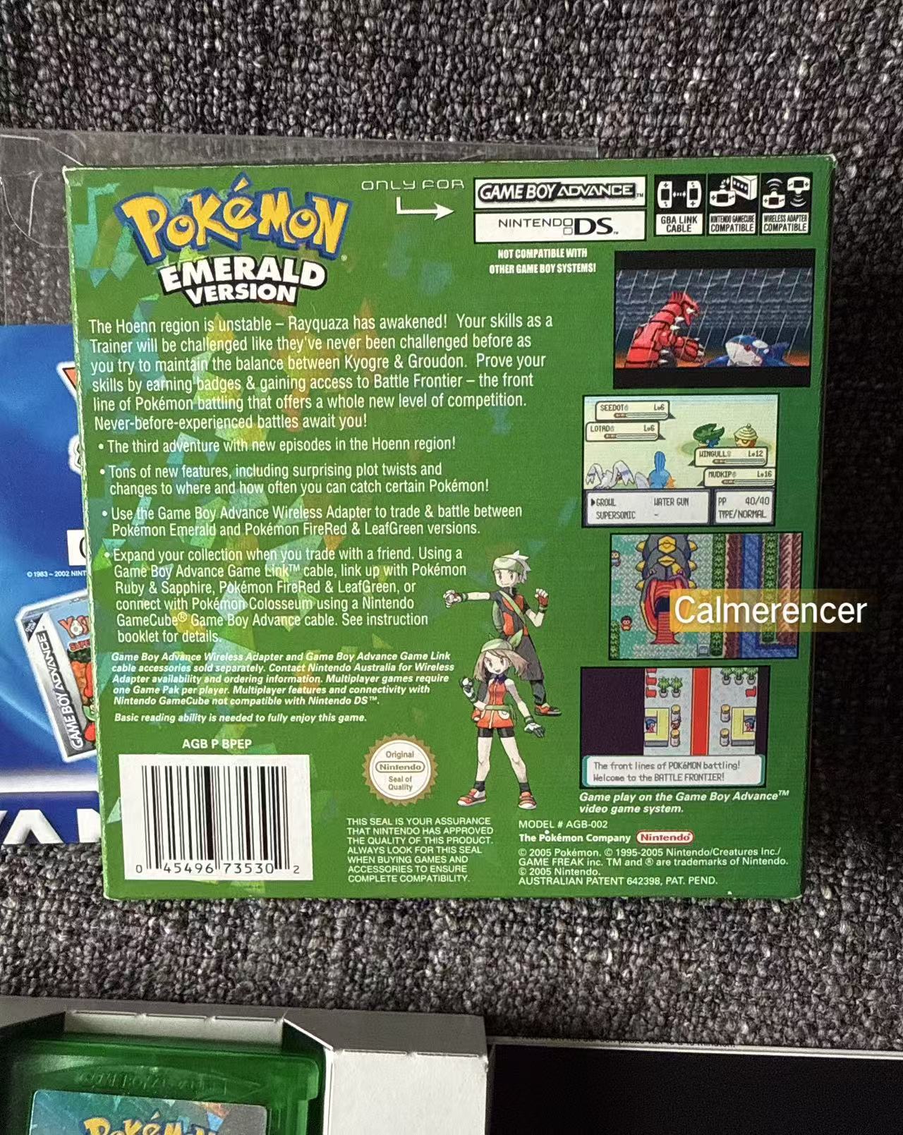 Pokemon Emerald Version Boxed Game In Excellent condition -Nintendo Gameboy Advance GBA - Pal Version