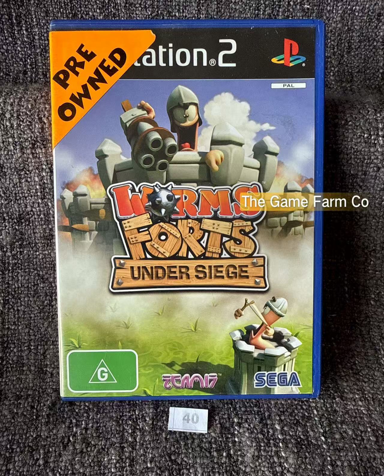 Worms Forts Under Siege Game- Sony PlayStation 2 (PS2)