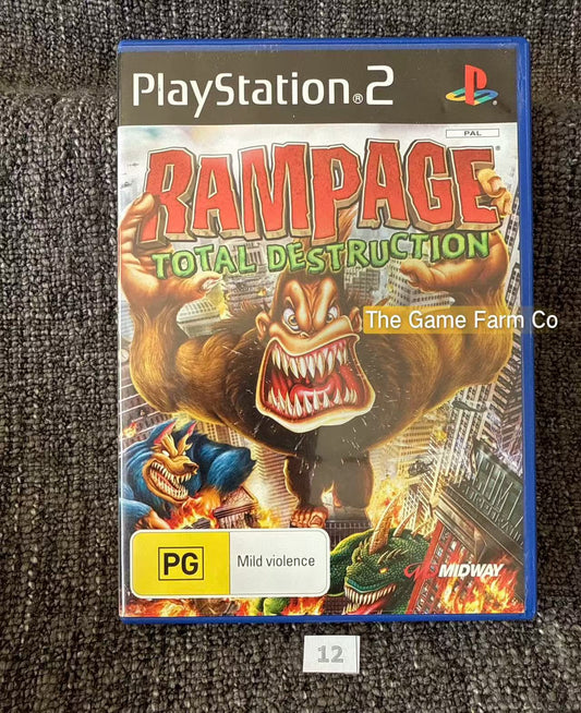 Rampage Total Destruction Game- Sony PlayStation 2 (PS2)