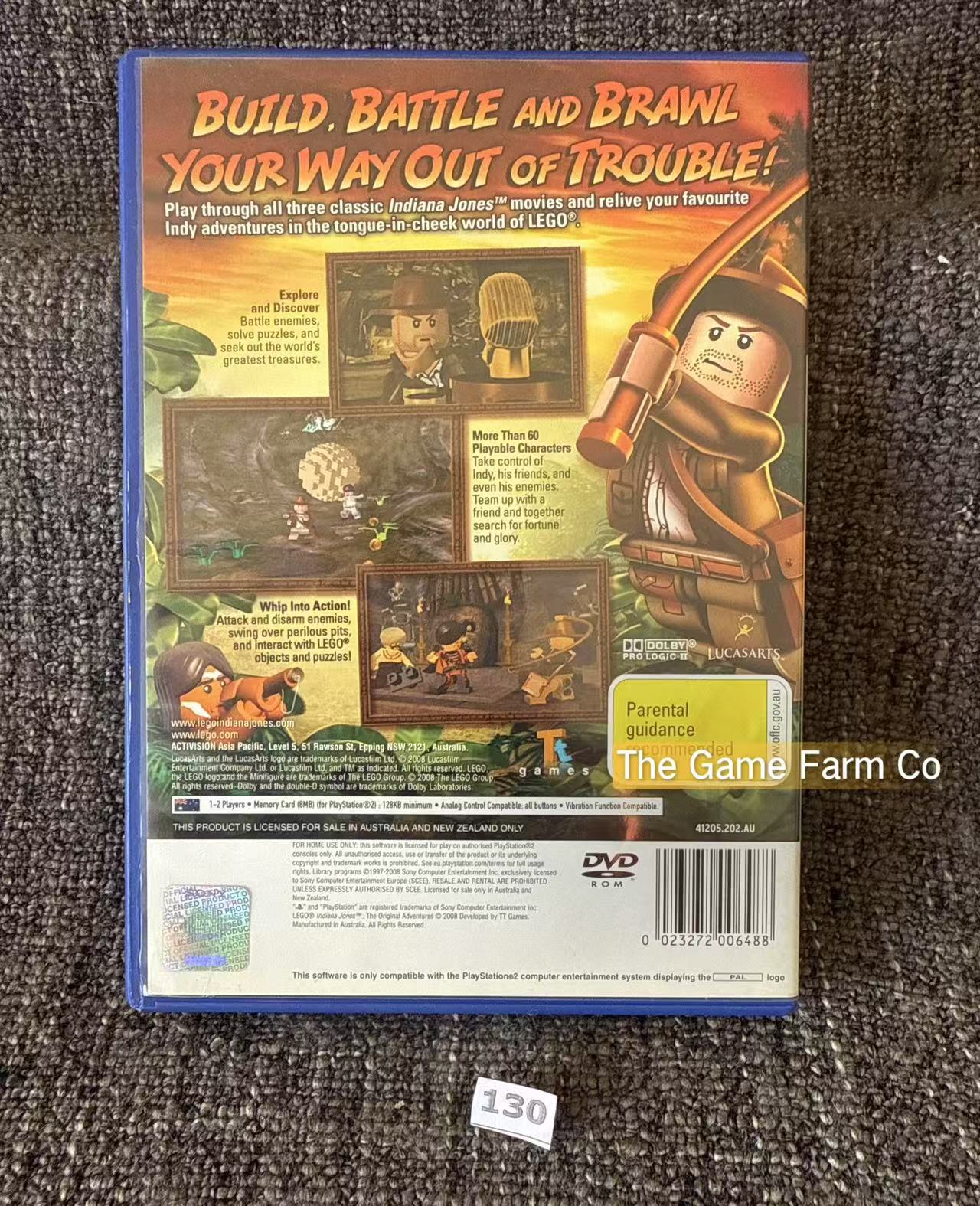 Lego Indiana Jones The Original Adventures Game - Sony PlayStation 2 (PS2)