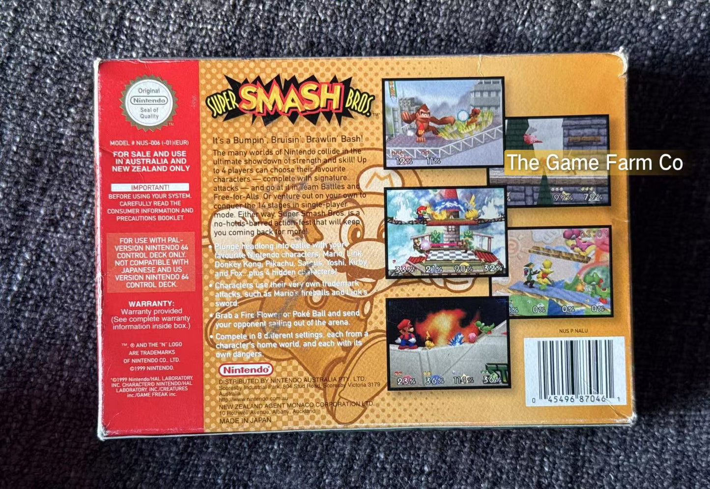Super Smash Bros. Game Boxed - Nintendo 64 / N64 - Pal Version