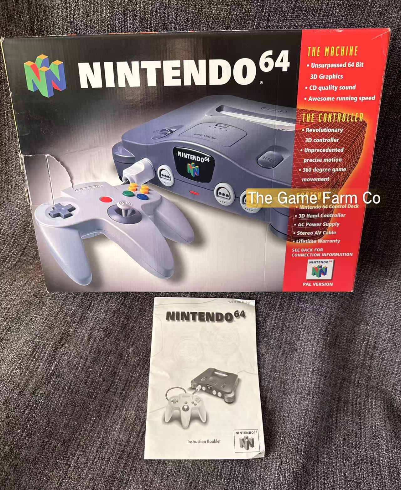 Nintendo 64 (N64) Empty Console Box with Manual -  Pal Version