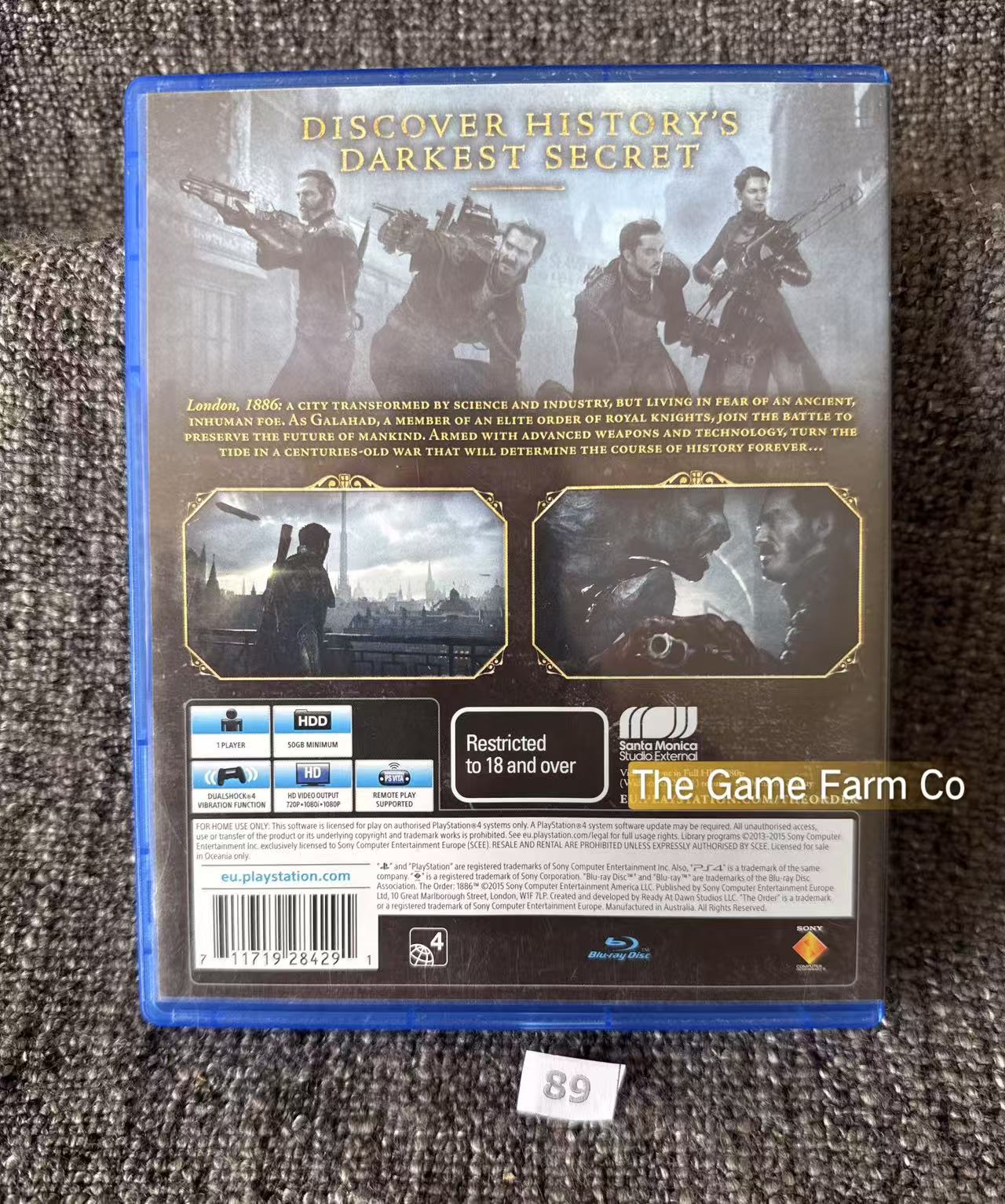 The Order 1886 Sony Playstation 4 (PS4) Game