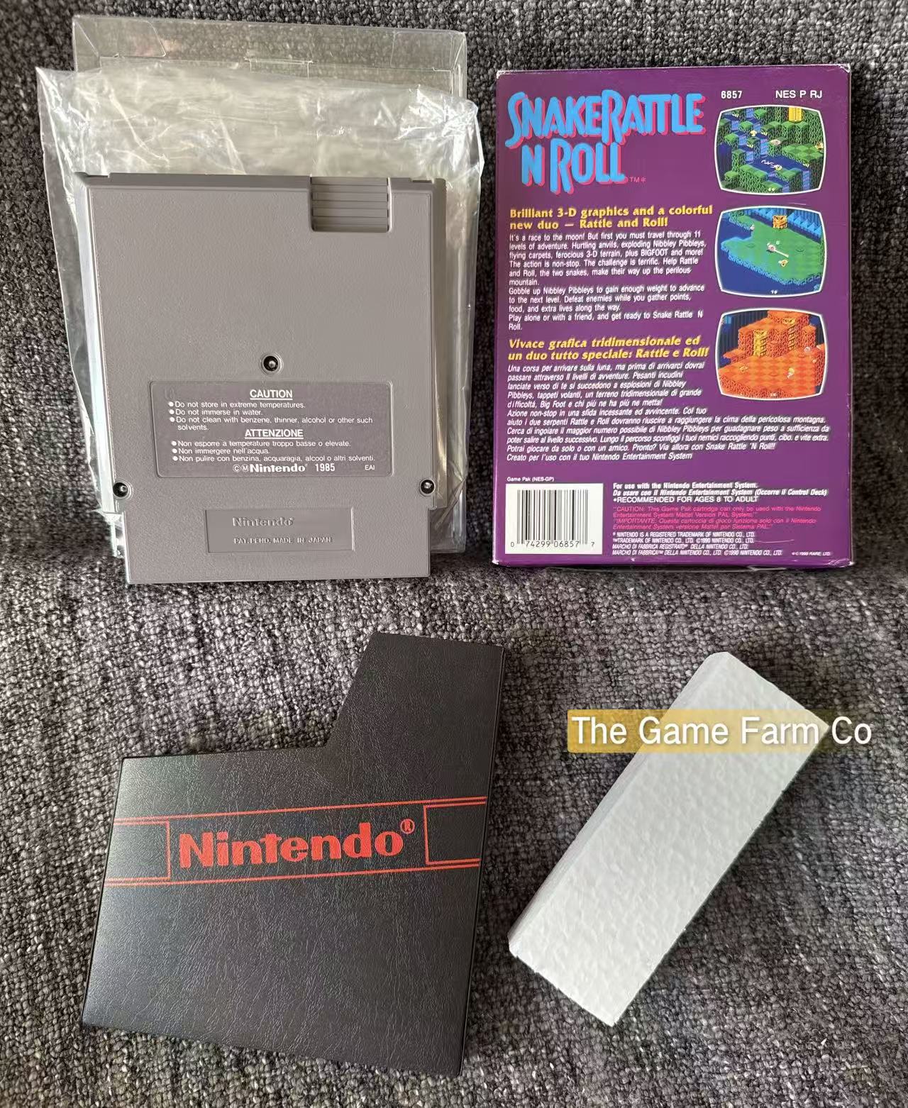 Snake Rattle 'N' Roll Boxed Game - Nes - Nintendo / Entertainment System - Pal Version