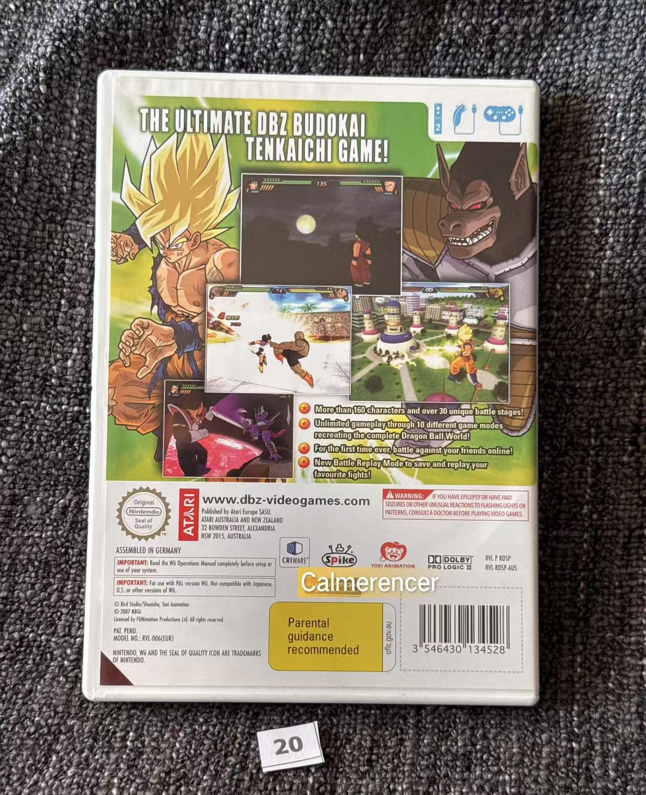 Dragonball Z Budokai Tenkaichi 3 -  Nintendo Wii game