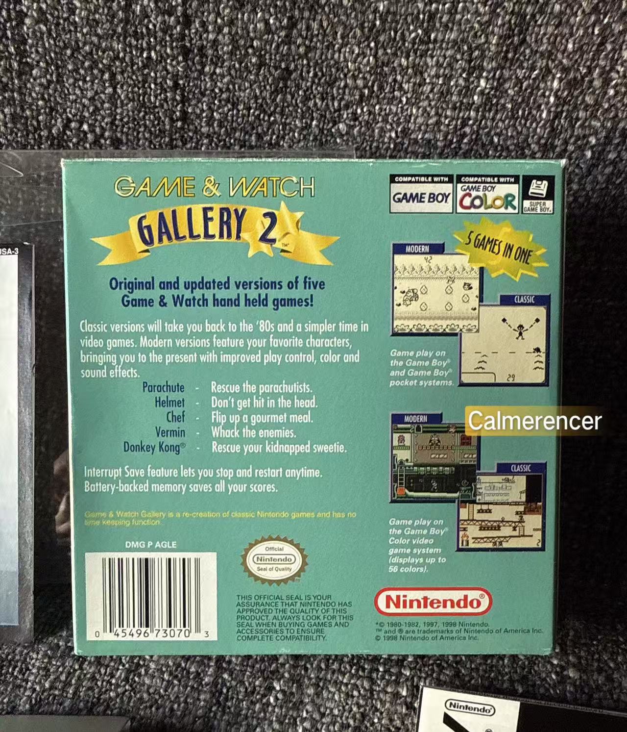 Game & Watch Gallery 2 Game Excellent condition - Nintendo Gameboy Color