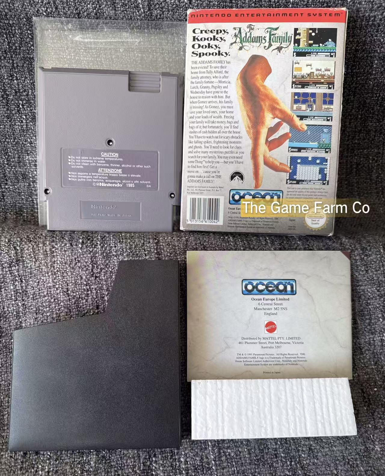 The Adams Family Boxed Game - Nes - Nintendo / Entertainment System - Pal Version