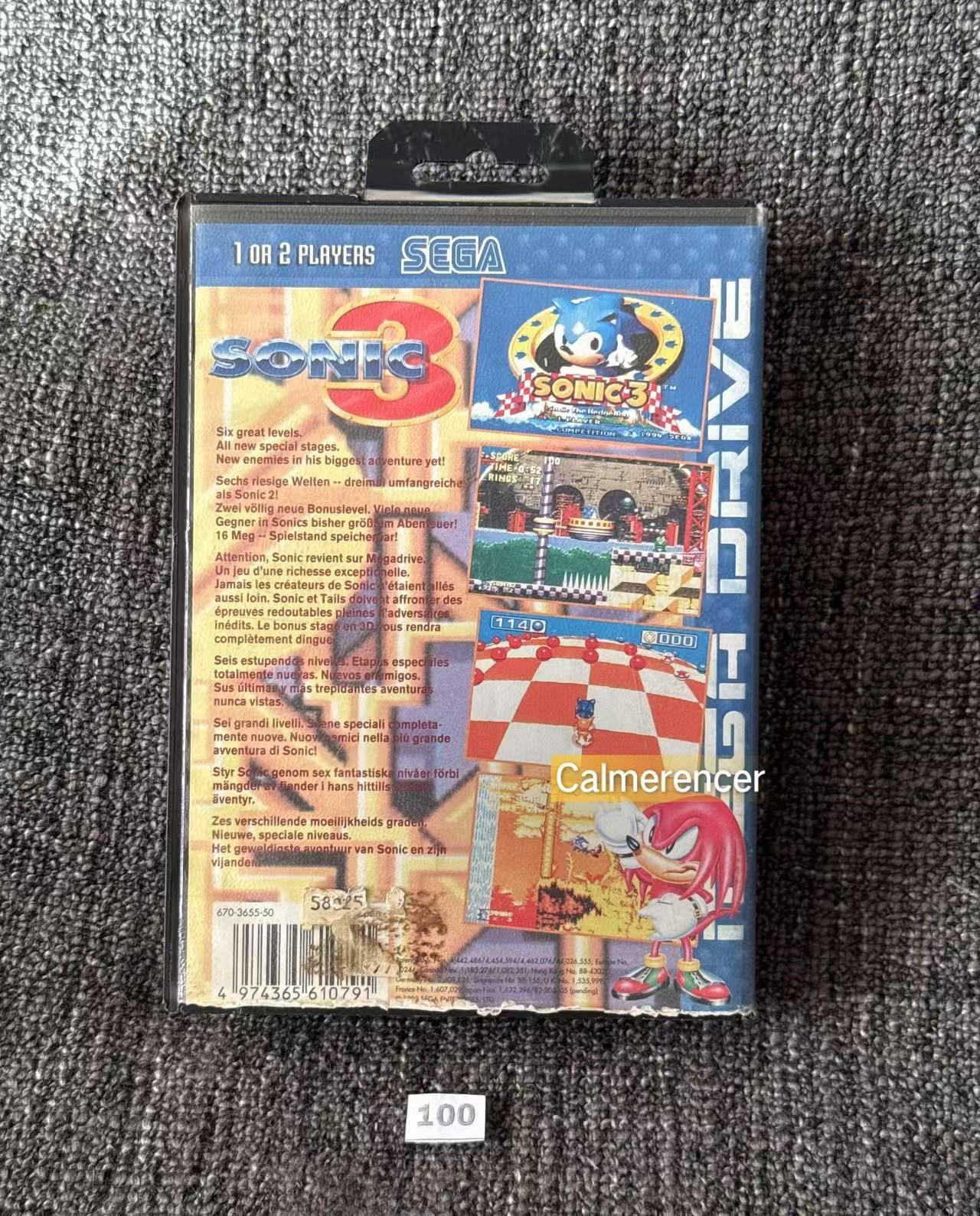 Sonic 3 Collection - No manual- Game - Sega Mega Drive