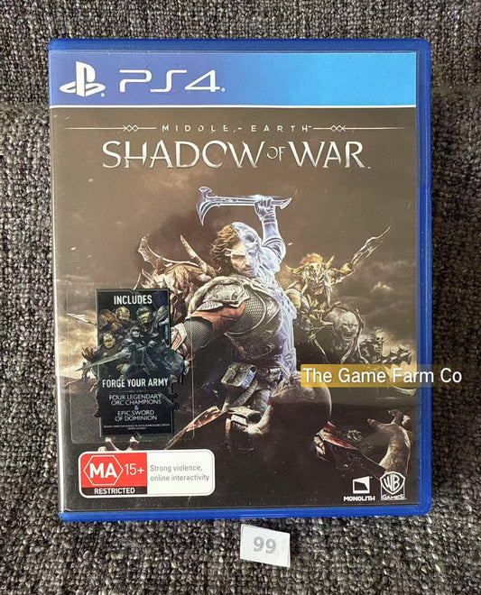 Middle Earth Shadow Of War Sony Playstation 4 (PS4) Game