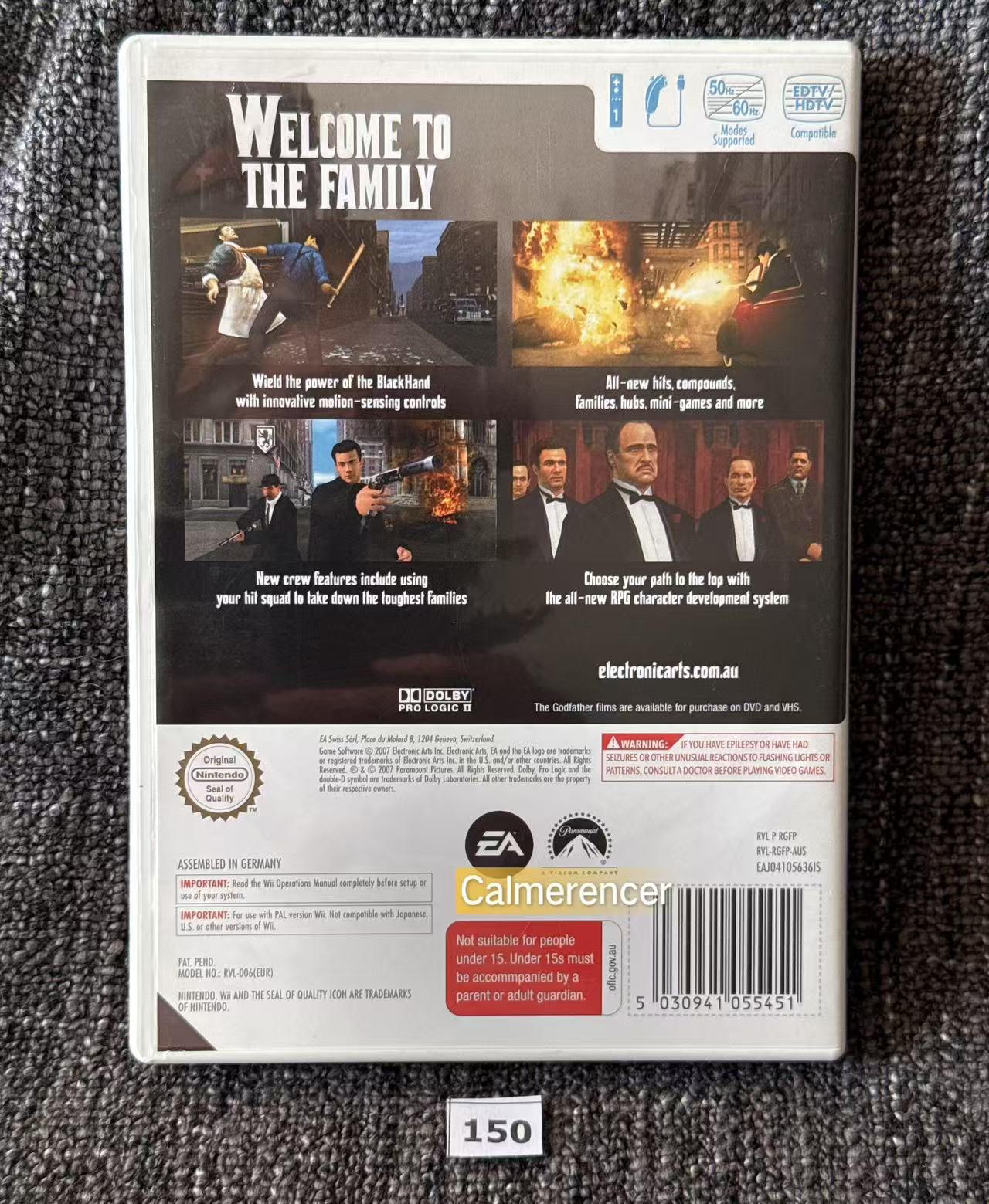 The God Father Black Hand Edition - Nintendo Wii game