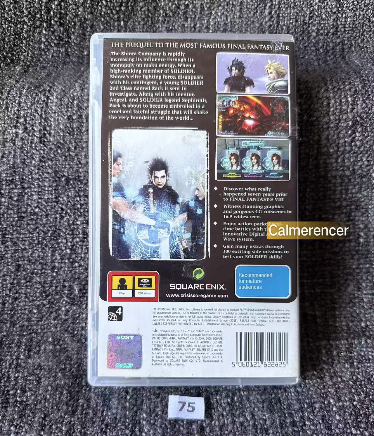 Crisis Core: Final Fantasy VII 7  PSP Game - Playstation Portable