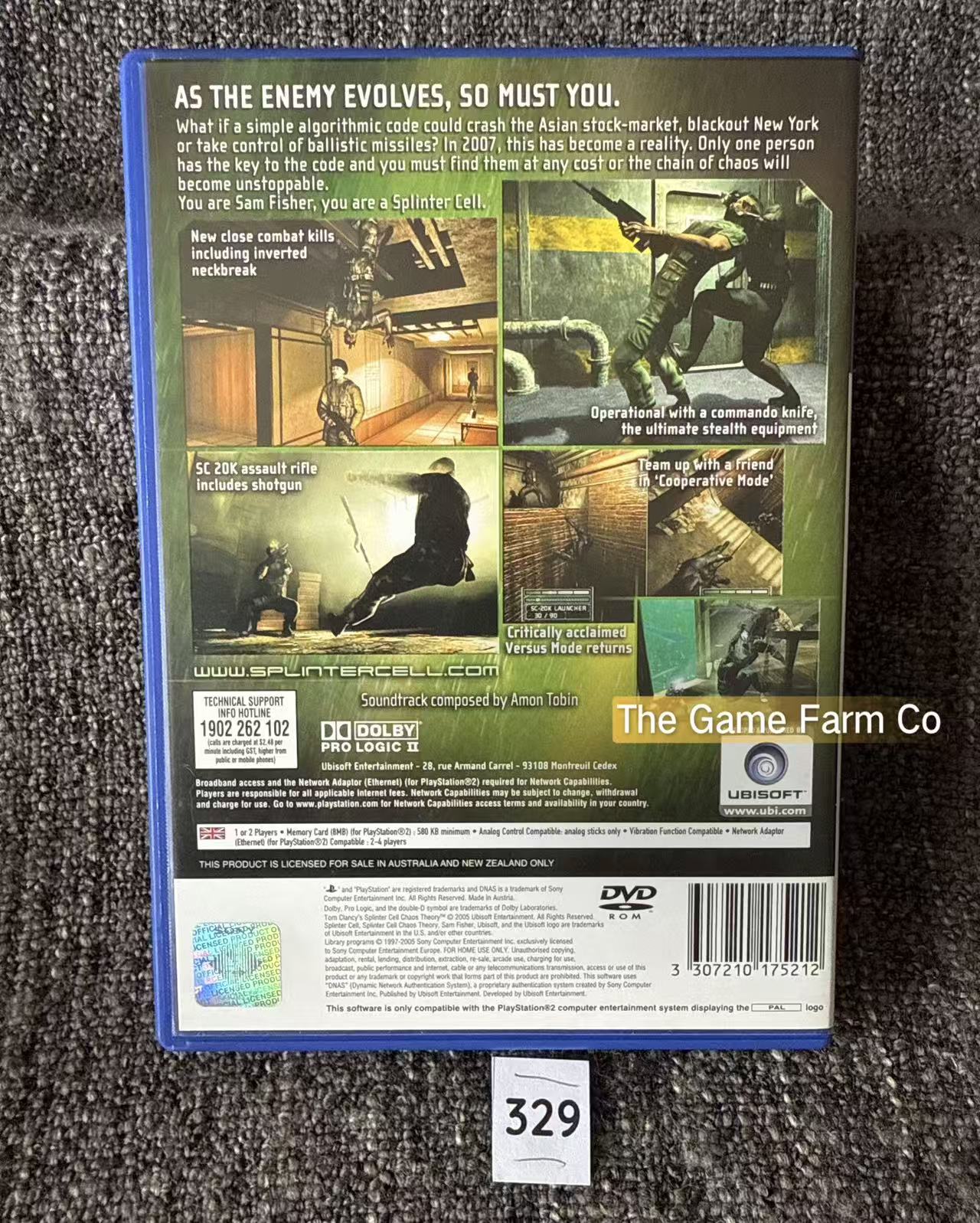 Tom Clancy's Splinter Cell Chaos Theory Game In Mint Condition - Sony PlayStation 2 (PS2)