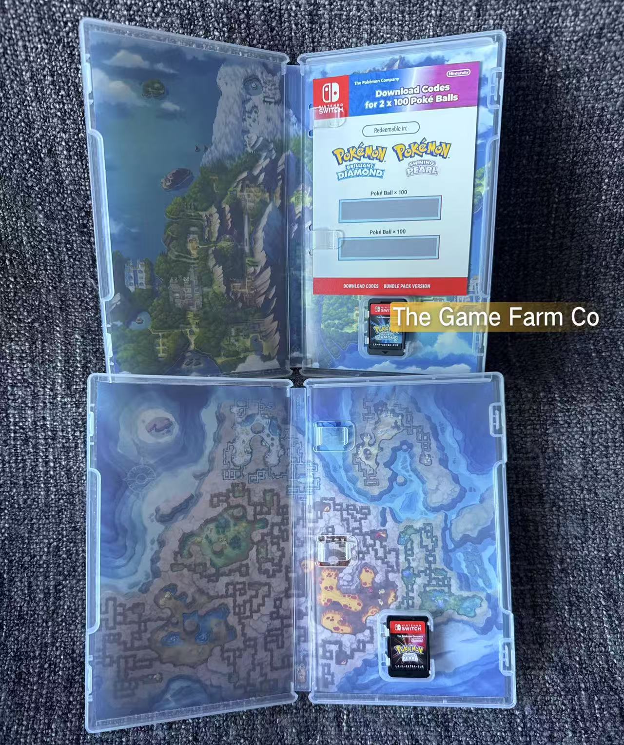 Pokémon Brilliant Diamond and Pokémon Shining Pearl Dual Pack + Unused 100x 2 Pokeball codes and steel case Switch Game - Nintendo Switch