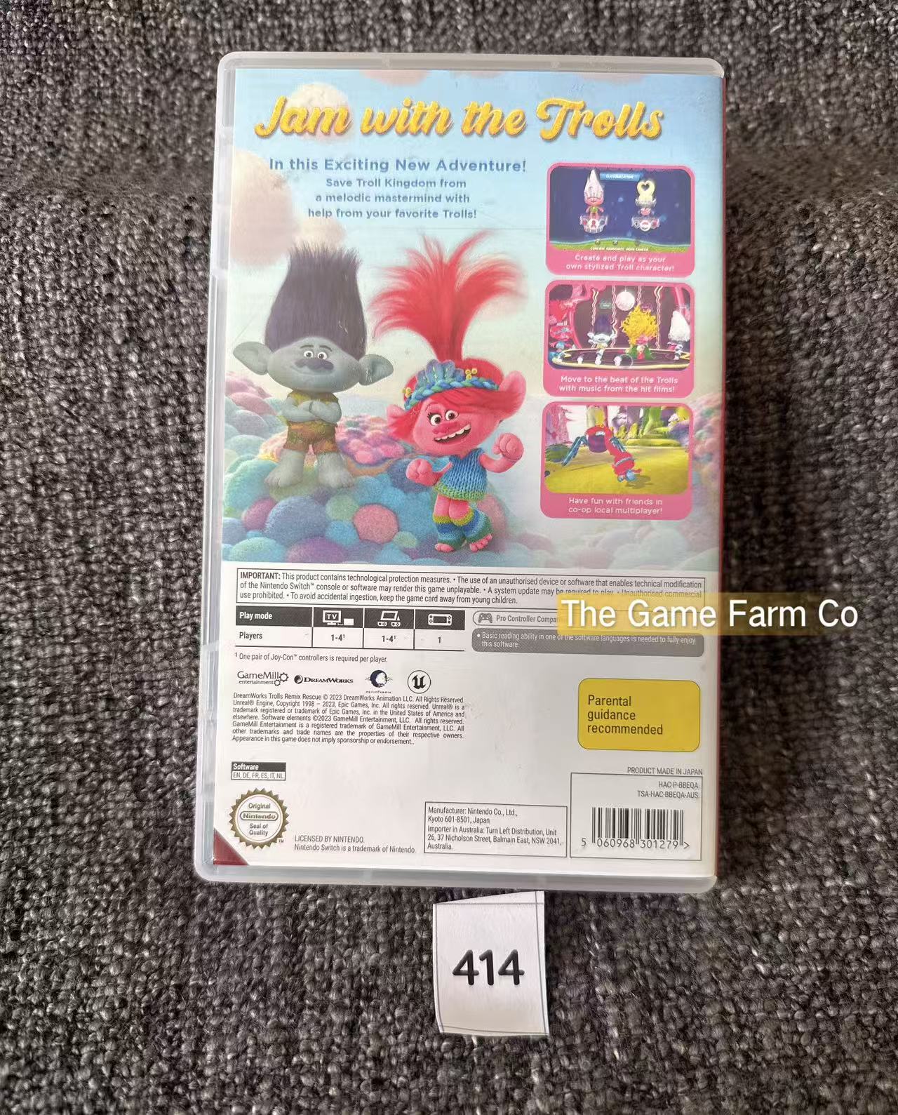DreamWorks Trolls Remix Rescue Nintendo Switch Physical Game CIB PAL Tested Used