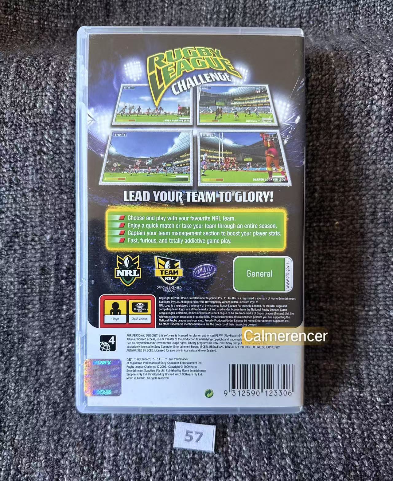 Rugby League: Challenge PSP Game - PlayStation Portable