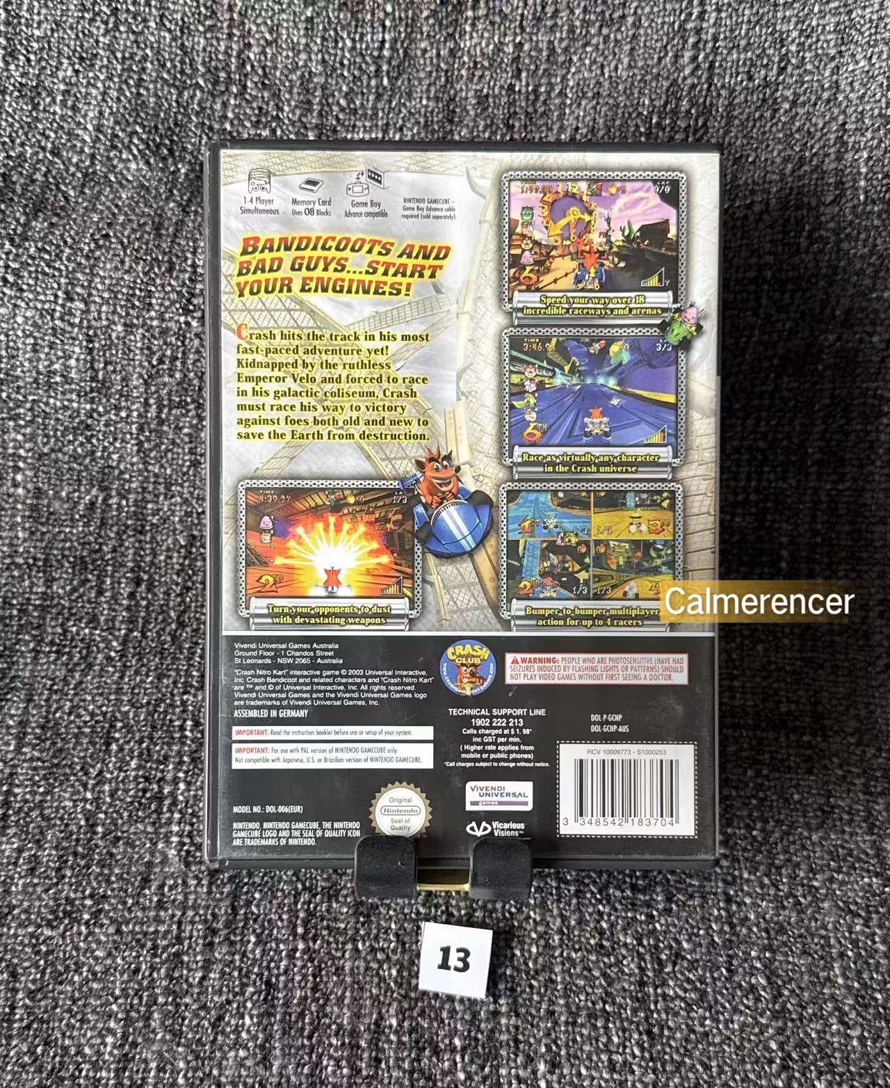 Crash Nitro Kart Game - Nintendo Gamecube - Pal Version
