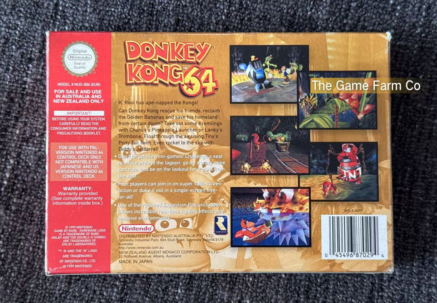 Donkey Kong 64 Game Boxed - Nintendo 64 / N64 - Pal Version