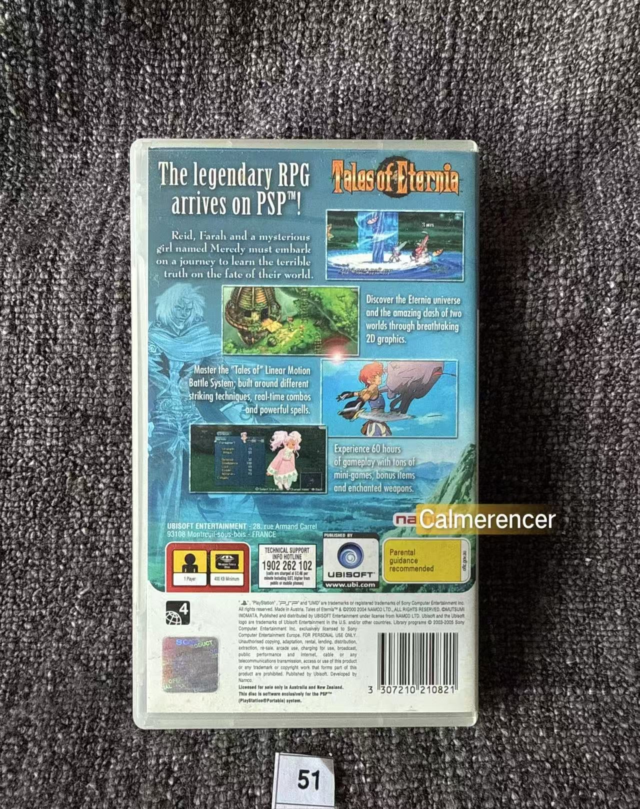 Tales Of Eternia PSP Game - No manual - Playstation Portable