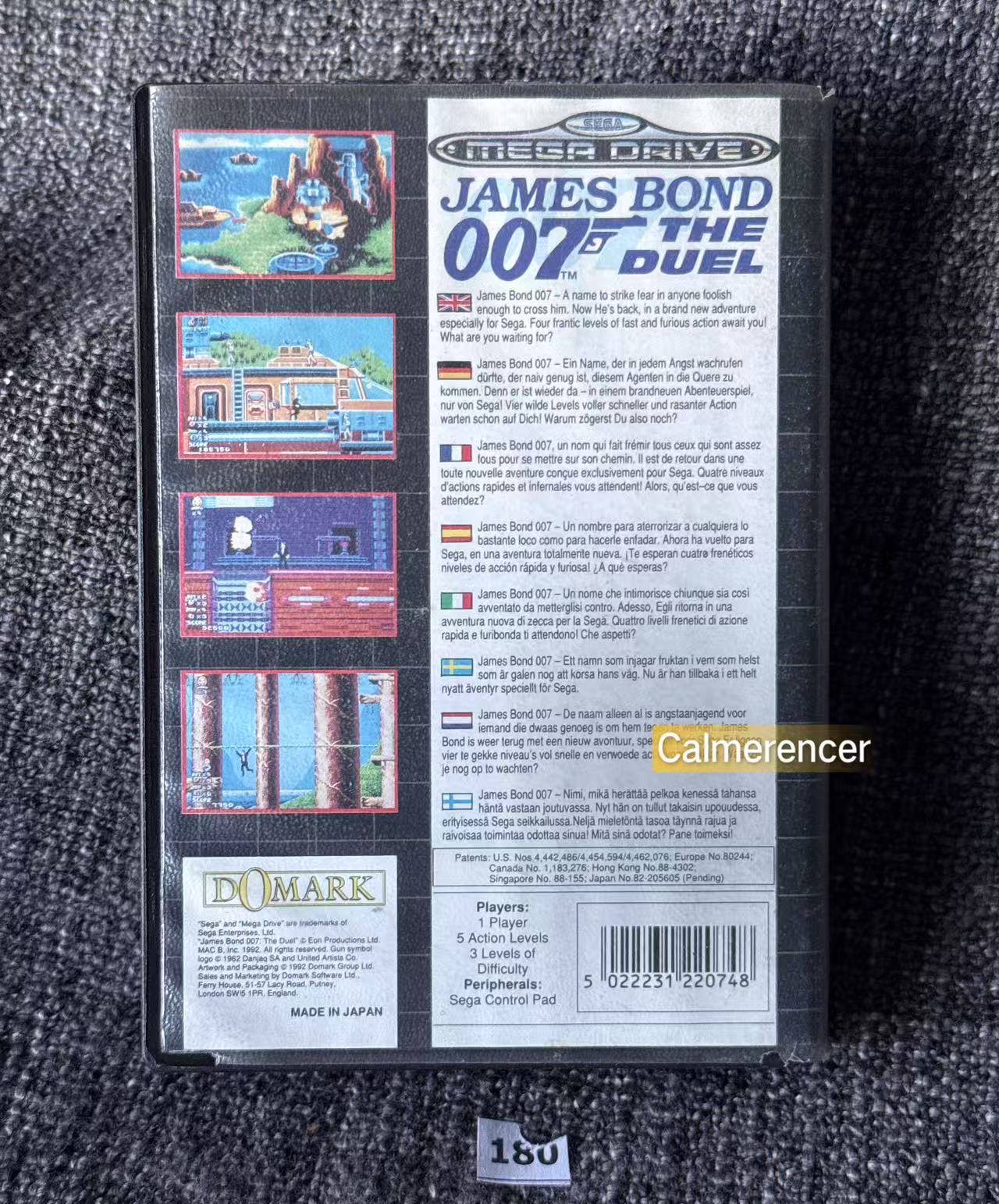 007 James Bond The Duel - No manual - Game - Sega Mega Drive