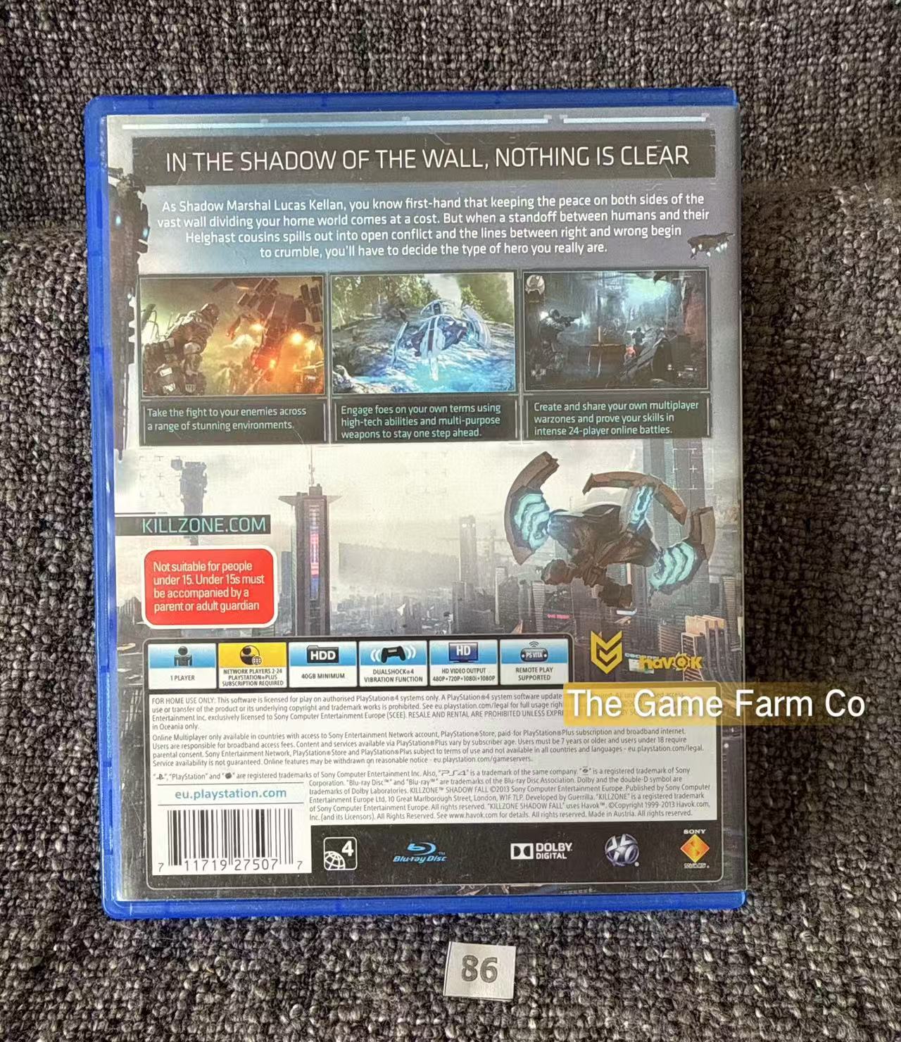KillZone Shadow Fall Sony Playstation 4 (PS4) Game