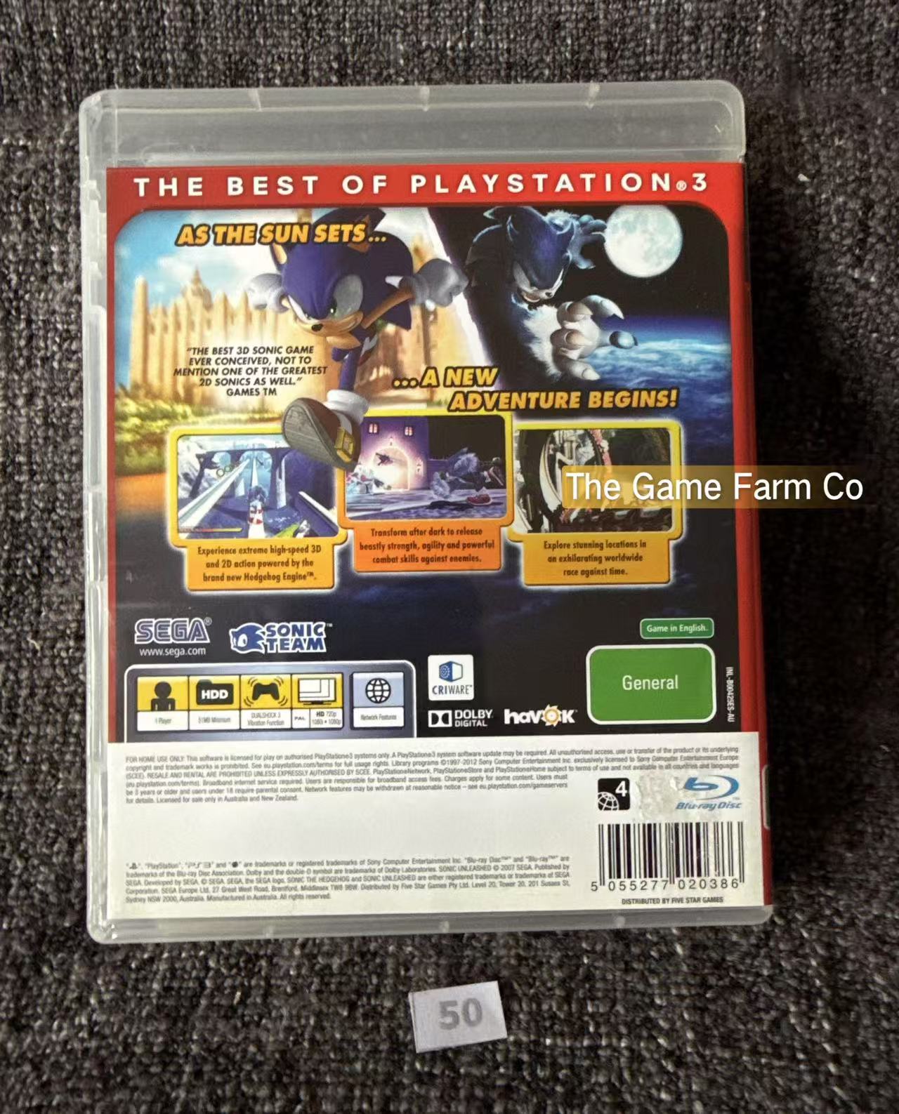 Sonic Unleashed Game - PS3 - Sony Playstation 3