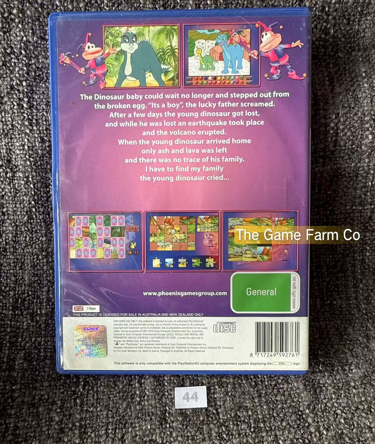Dinosaur Adventure Game- Sony PlayStation 2 (PS2)