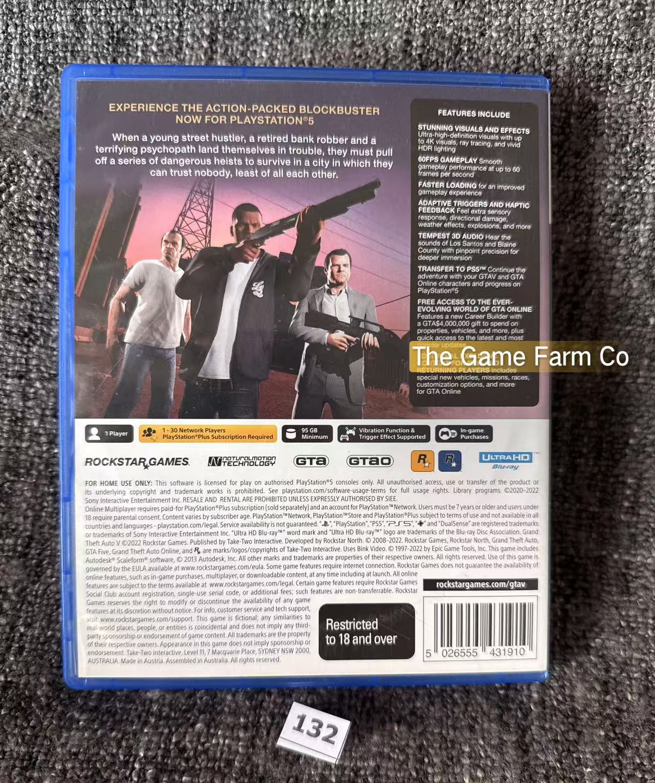 Grand Theft Auto 5 V - GTA Game - Sony Playstation 5 - Pal Version