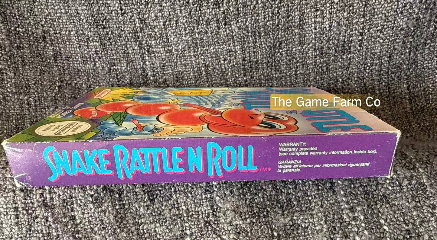 Snake Rattle N Roll Boxed Game - Nes - Nintendo / Entertainment System - Pal Version