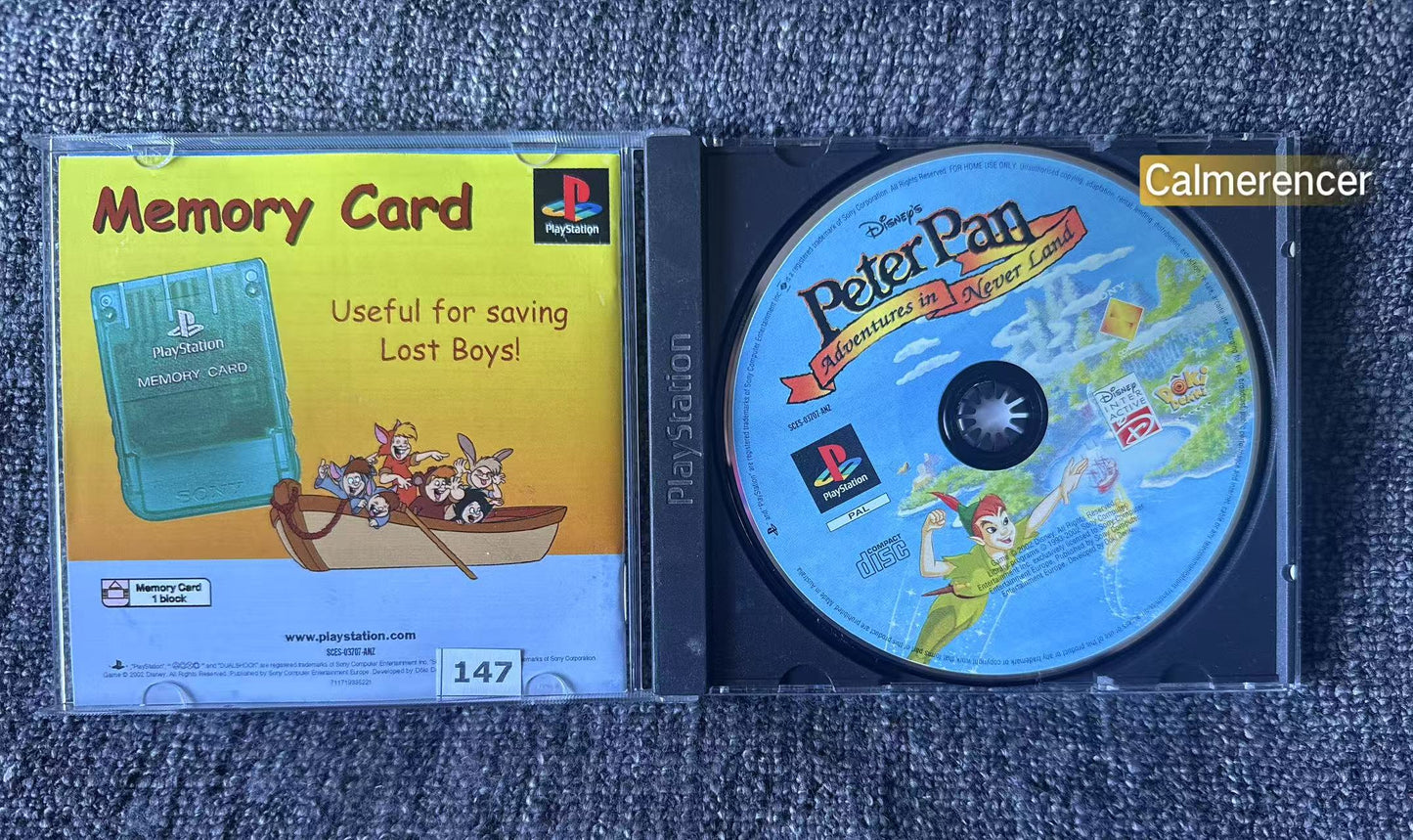 Peter Pan Adventures in Never Land - Sony Playstation One (PS1) Game