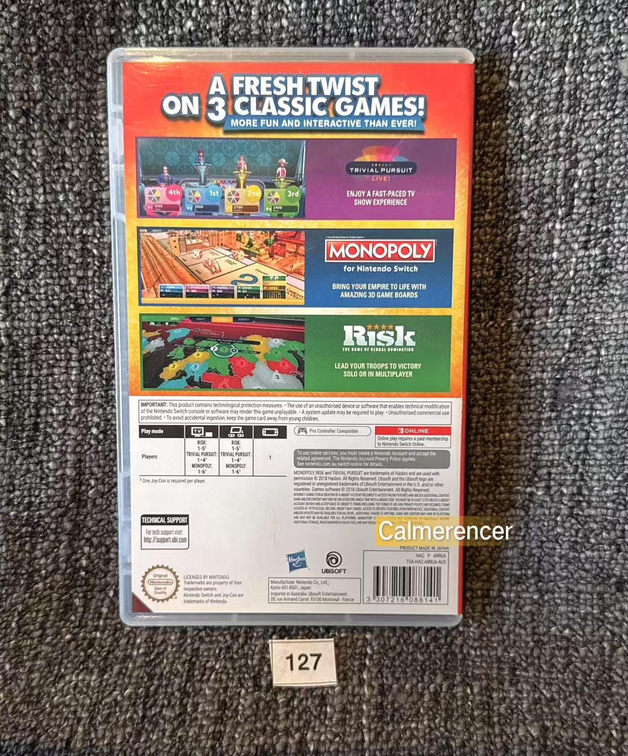 Game Night (Monopoly, Risk & Trivial Pursuit) Game - Nintendo Switch