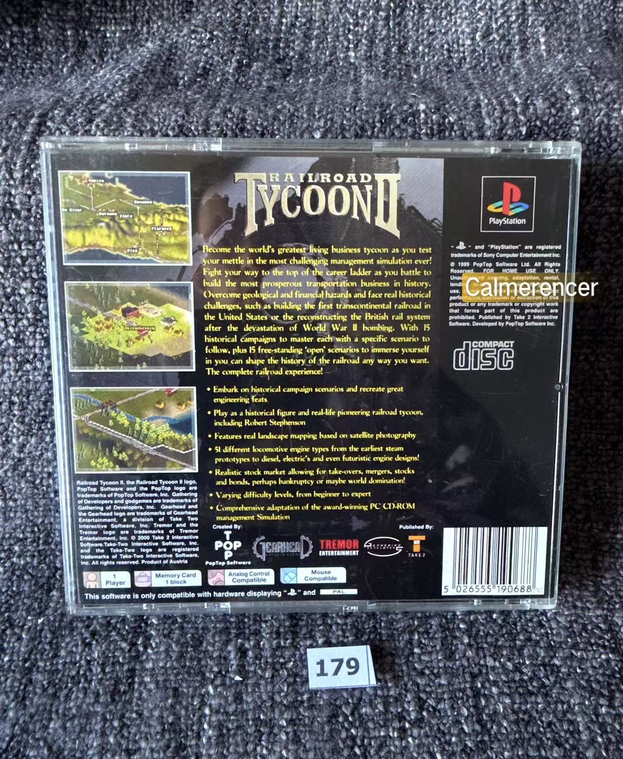 Railroad Tycoon 2  - Sony Playstation One (PS1) Game