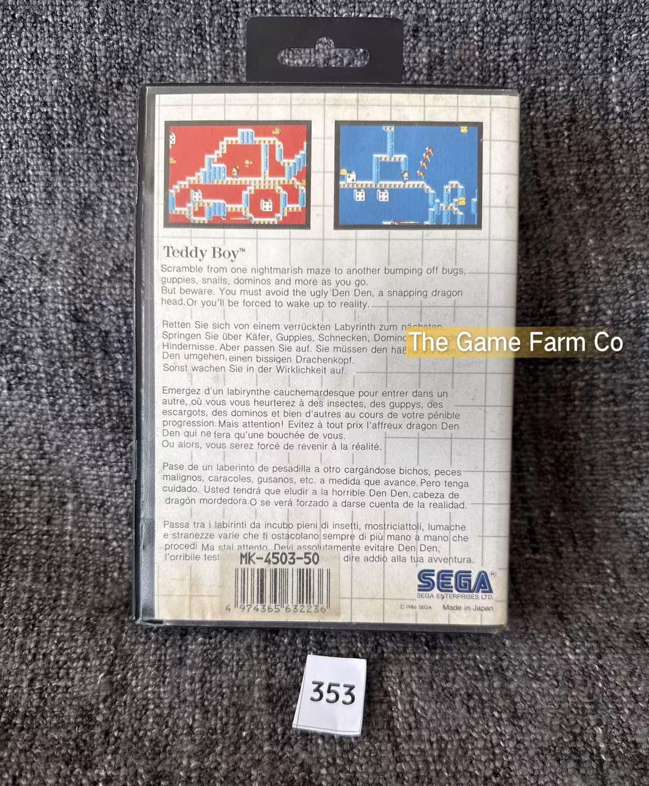 Teddy Boy Game - Sega Master System