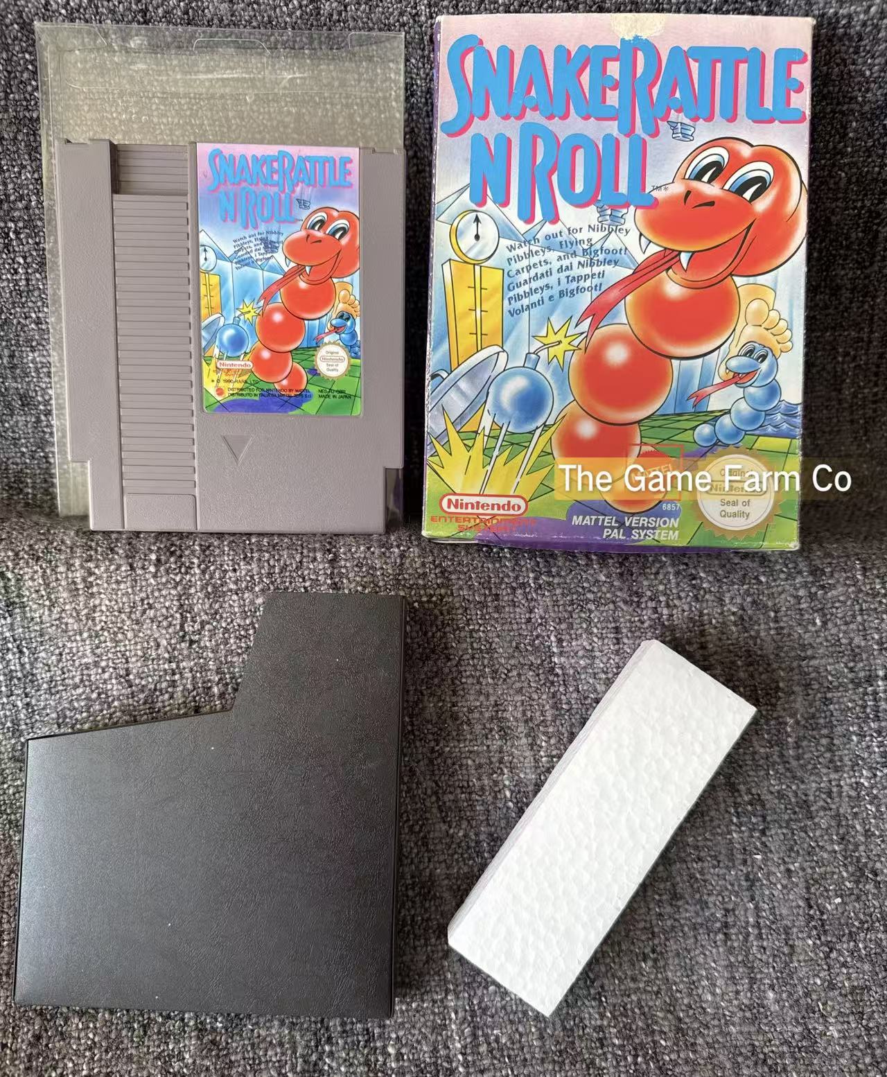 Snake Rattle N Roll Boxed Game - Nes - Nintendo / Entertainment System - Pal Version