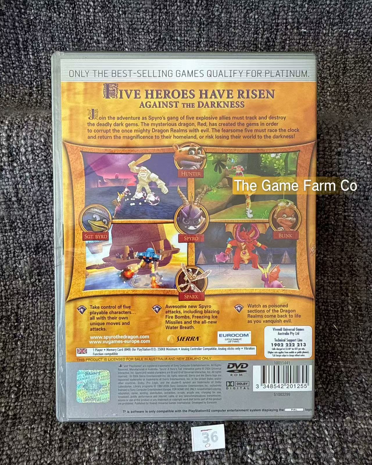 Spyro Heroes Tale Game In close to mint condition - Sony PlayStation 2 (PS2)