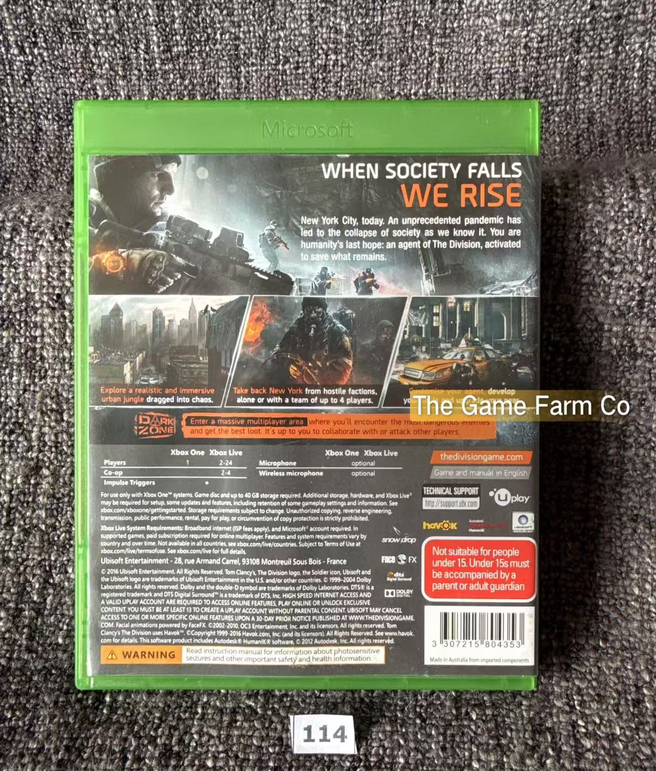Tom Clancy's The Division  Game - Microsoft Xbox One