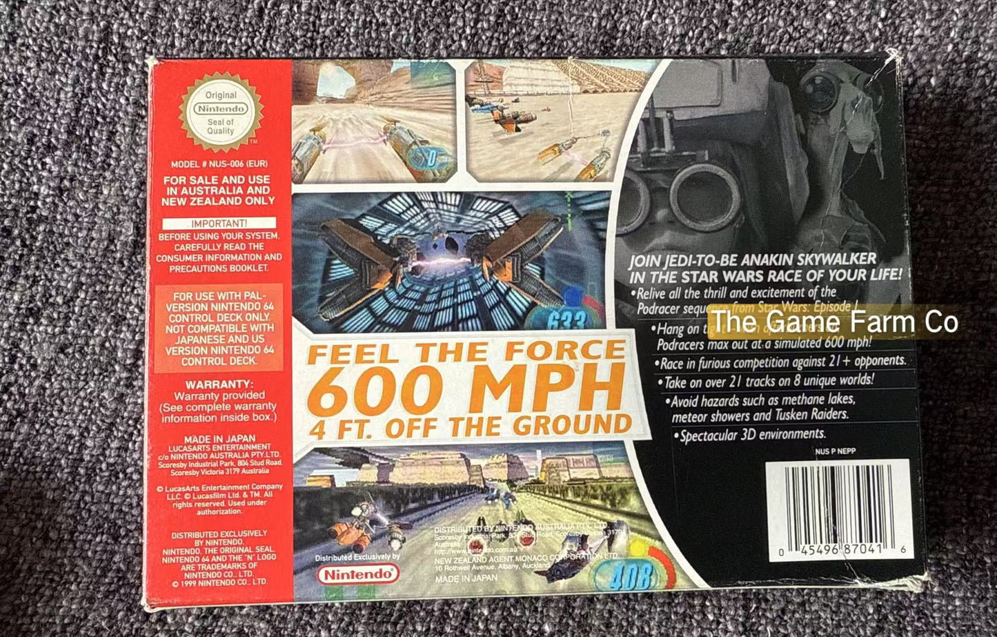 Star Wars Racer Episode 1 Game Boxed - Nintendo 64 / N64 - Pal Version