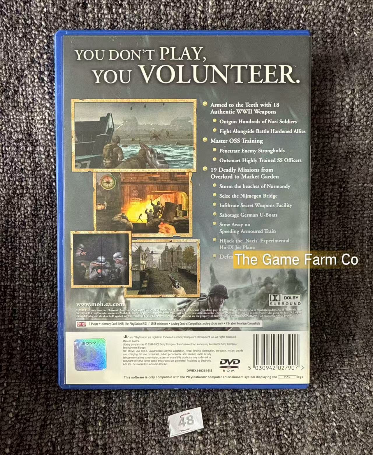 Medal Of Honor Frontline In mint condition Game- Sony PlayStation 2 (PS2)