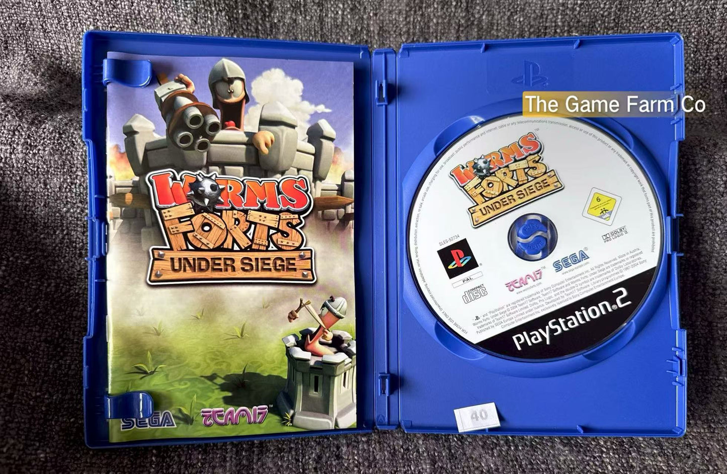 Worms Forts Under Siege Game- Sony PlayStation 2 (PS2)